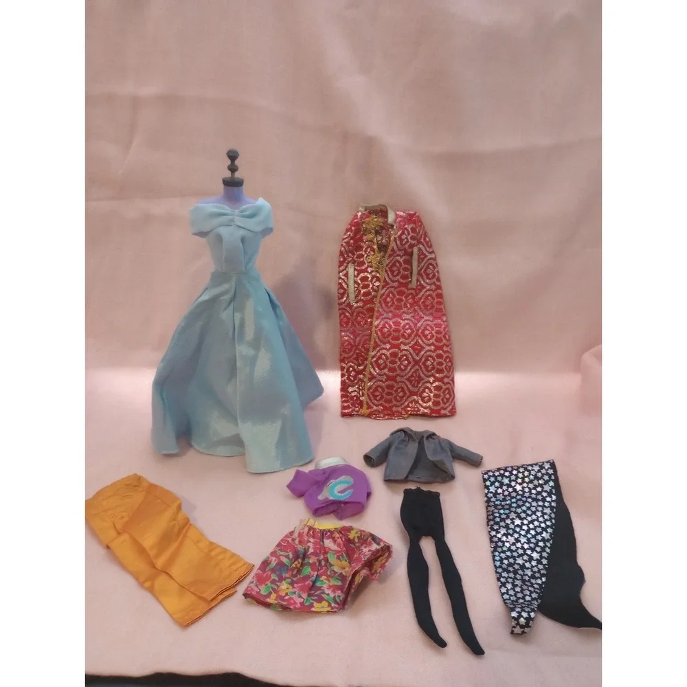 Vintage Barbie Doll Clothes Lot 1977 Shine for TV Time 1992 Cheerleading...